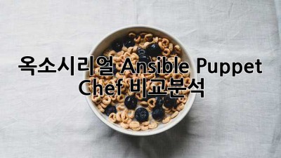 옥소시리얼: Ansible, Puppet, Chef 비교분석